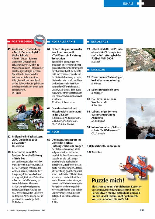 RETTUNGSDIENST 01/2006