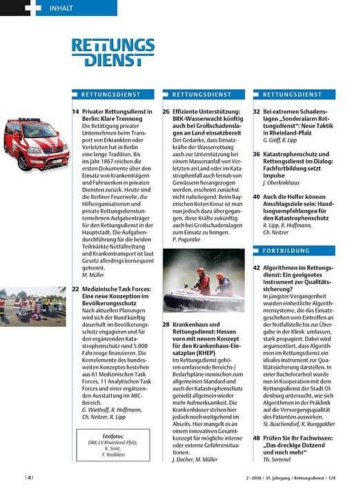 RETTUNGSDIENST 02/2008