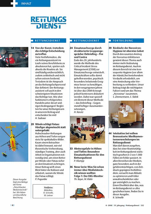 RETTUNGSDIENST 04/2008