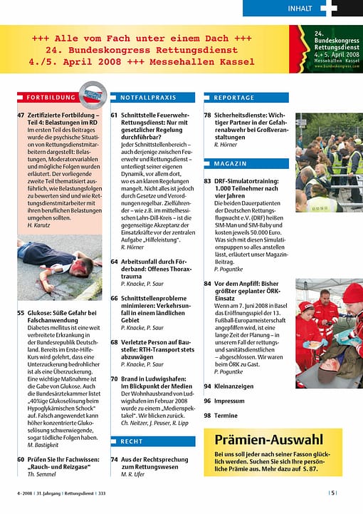 RETTUNGSDIENST 04/2008