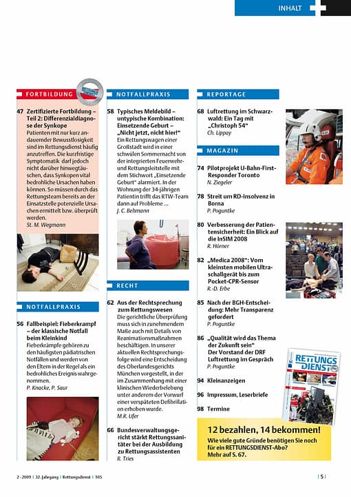 RETTUNGSDIENST 02/2009