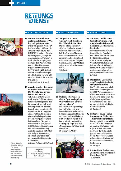 RETTUNGSDIENST 05/2010