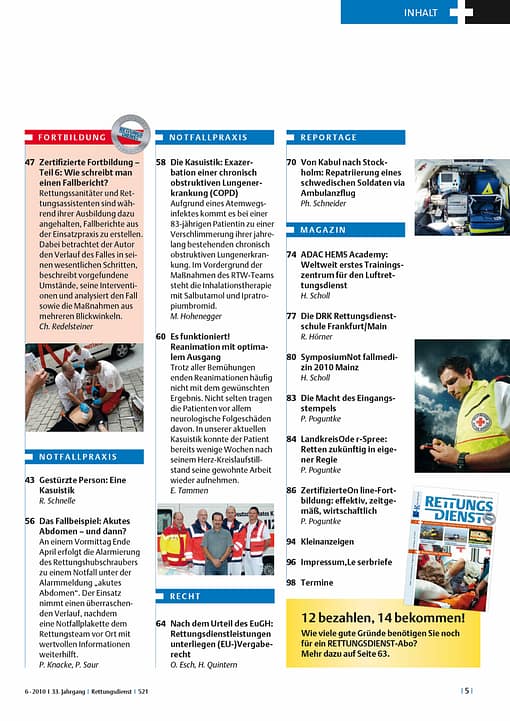 RETTUNGSDIENST 06/2010