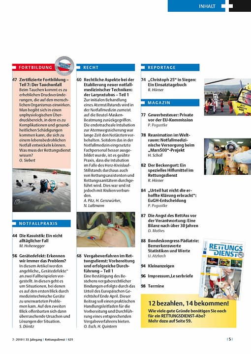 RETTUNGSDIENST 07/2010