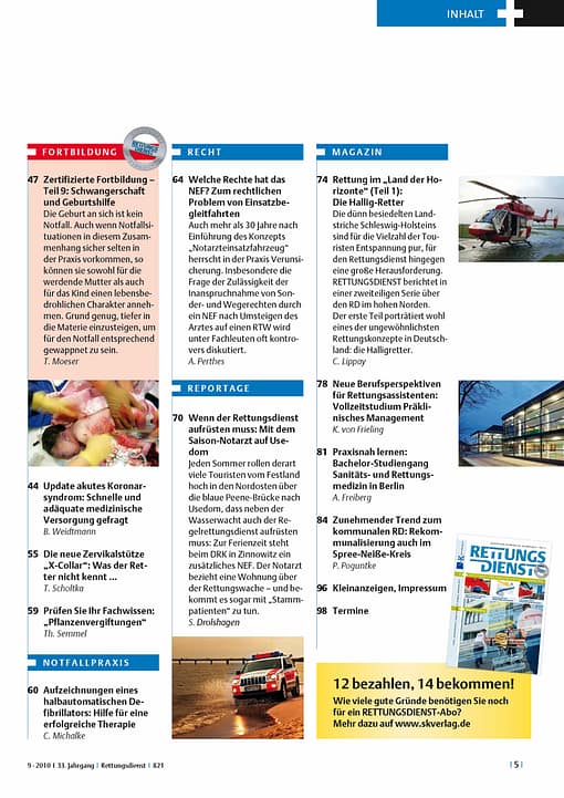 RETTUNGSDIENST 09/2010