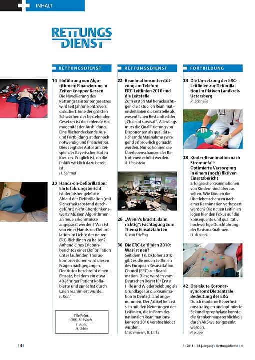 RETTUNGSDIENST 01/2011