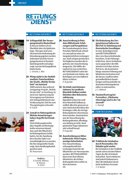RETTUNGSDIENST 04/2011