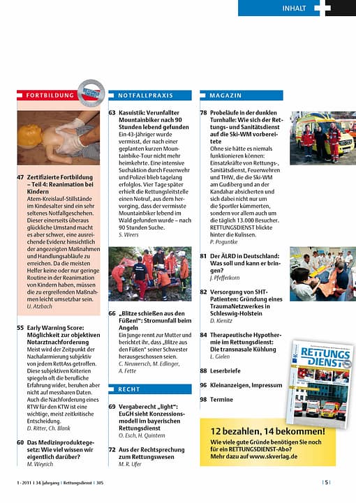 RETTUNGSDIENST 04/2011