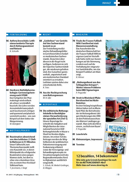 RETTUNGSDIENST 10/2011