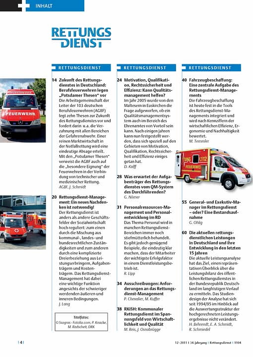 RETTUNGSDIENST 12/2011