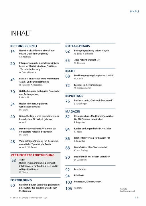 RETTUNGSDIENST 08/2012