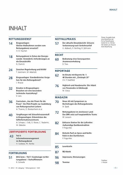 RETTUNGSDIENST 09/2012