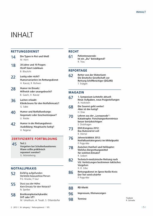 RETTUNGSDIENST 02/2013