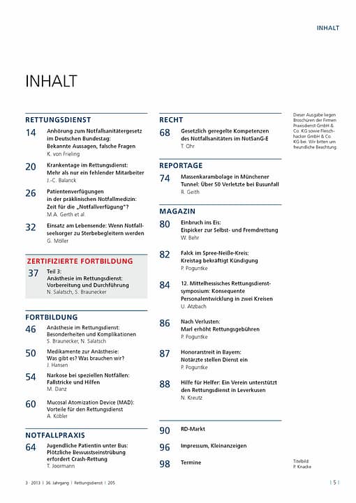 RETTUNGSDIENST 03/2013