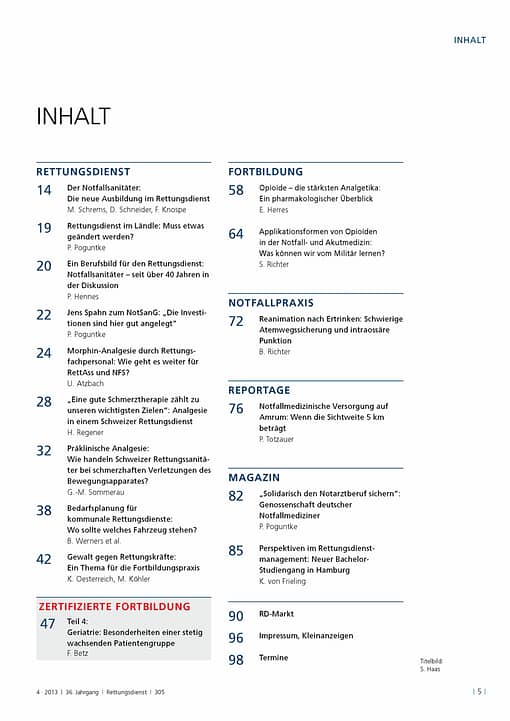 RETTUNGSDIENST 04/2013