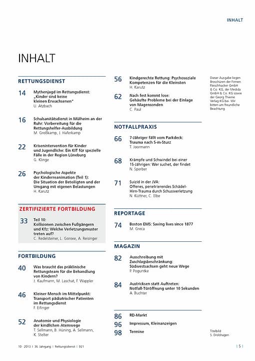 RETTUNGSDIENST 10/2013