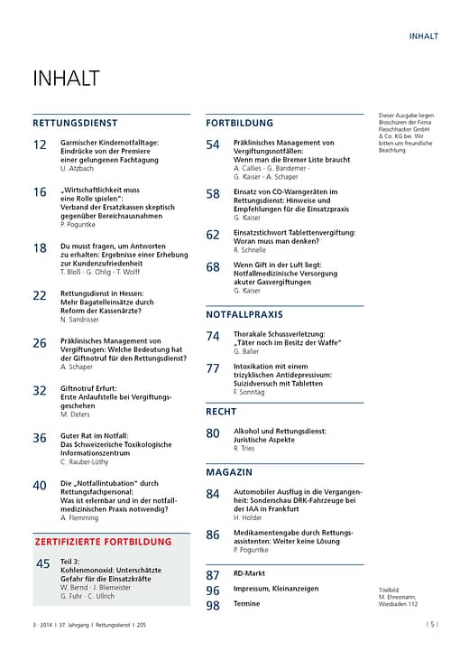 RETTUNGSDIENST 03/2014
