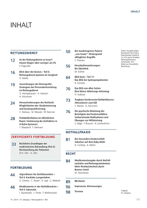 RETTUNGSDIENST 10/2014