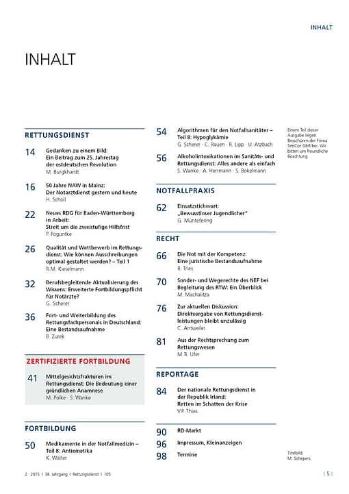 RETTUNGSDIENST 02/2015