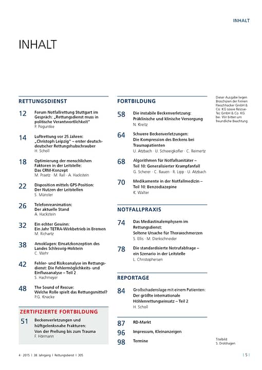 RETTUNGSDIENST 04/2015