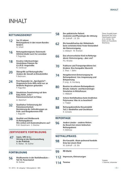 RETTUNGSDIENST 10/2015