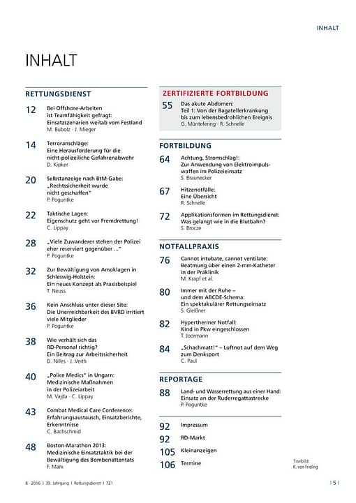 RETTUNGSDIENST 08/2016