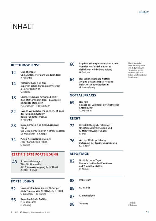 Rettungsdienst 2/2017 - Kolibris in der Notfallmedizin