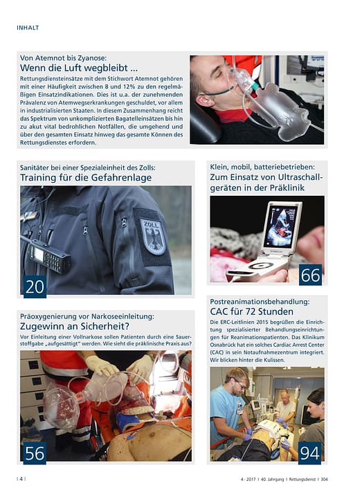 Rettungsdienst 4/2017 - Atemwegserkrankungen und Atemwegsmanagement