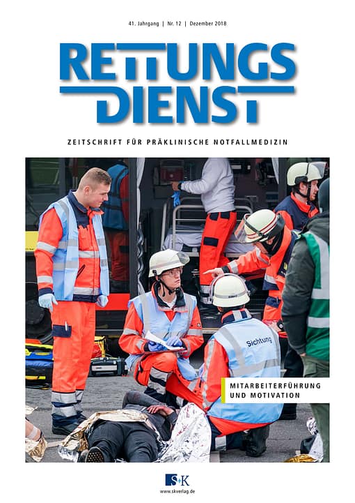 Rettungsdienst 12/2018 - Mitarbeiterführung und Motivation