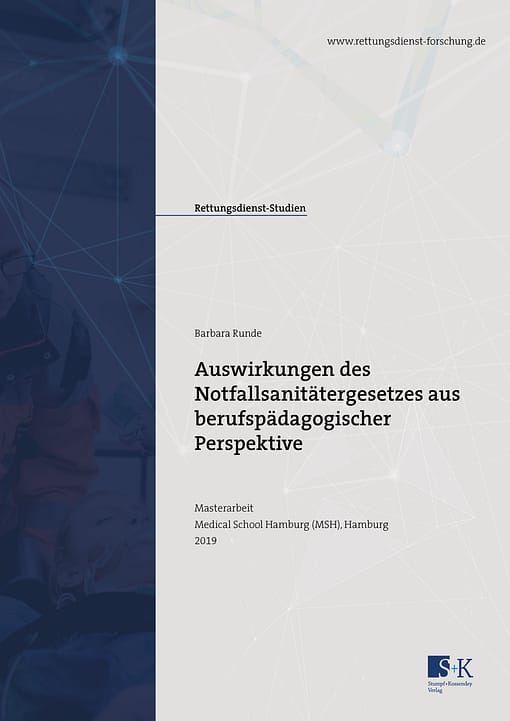 Titelbild der Masterarbeit von Barbara Runde zum Thema uswirkungen des Notfallsanitätergesetzes aus berufspädagogischer Perspektive