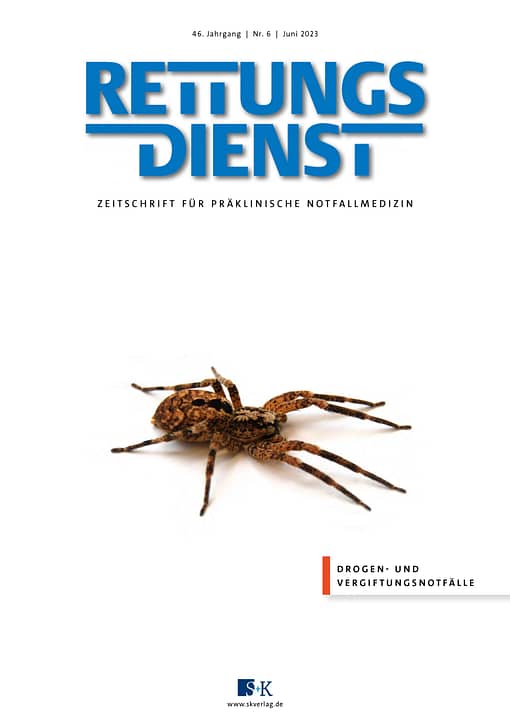 RETTUNGSDIENST 6/2023: Drogen- und Vergiftungsnotfälle