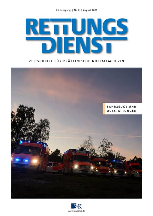 RETTUNGSDIENST 8/2023: Fahrzeuge und Ausstattungen