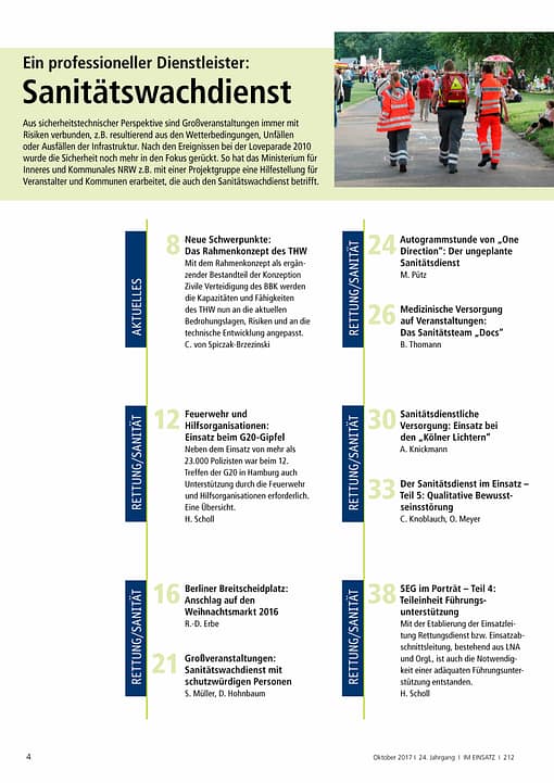 IM EINSATZ 05/2017 - Die Ansprüche an Einsatzkräfte haben sich verändert