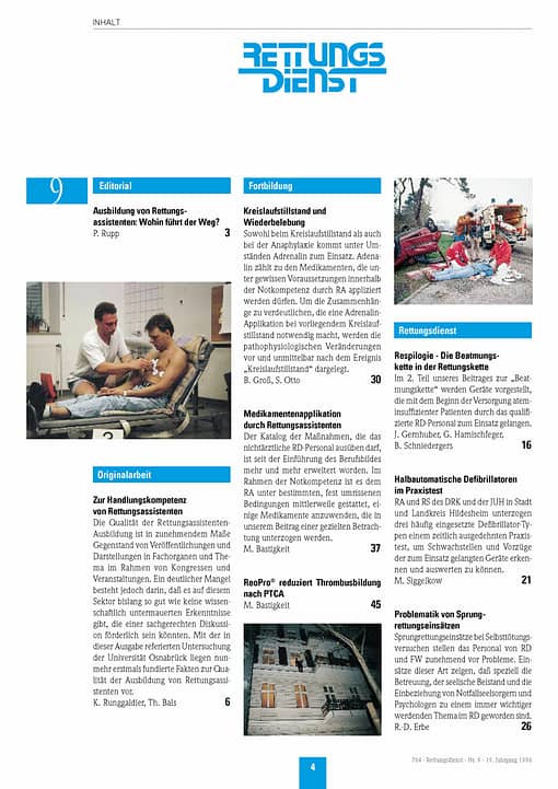 RETTUNGSDIENST 09/1996