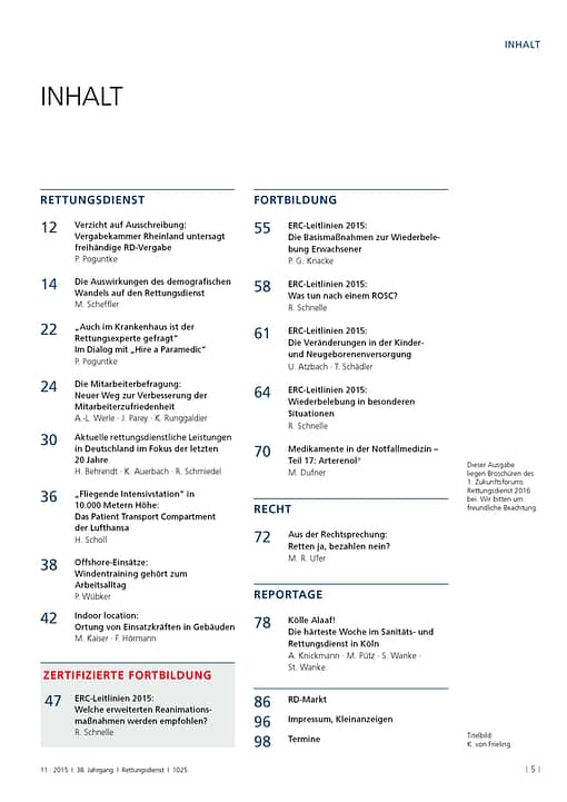RETTUNGSDIENST 11/2015