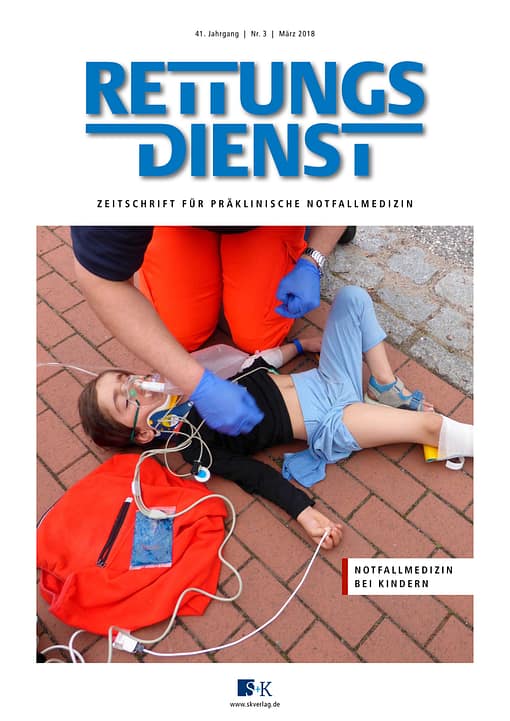 Rettungsdienst 3/2018 - Notfallmedizin bei Kindern