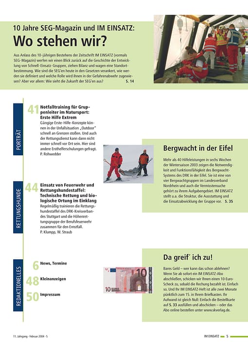IM EINSATZ 01/2004