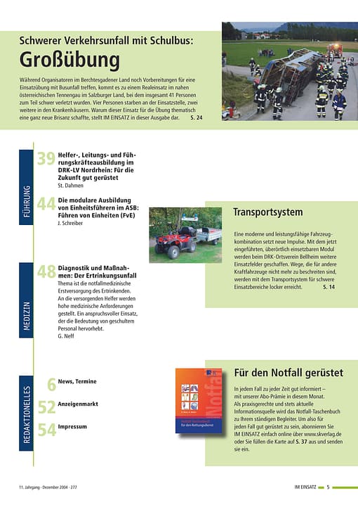 IM EINSATZ 06/2004 - Eine Investition in die Zukunft