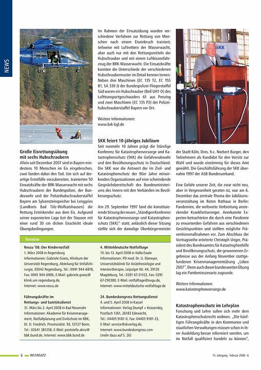 IM EINSATZ 01/2008 - Viele Diskussionen, viele Entwürfe