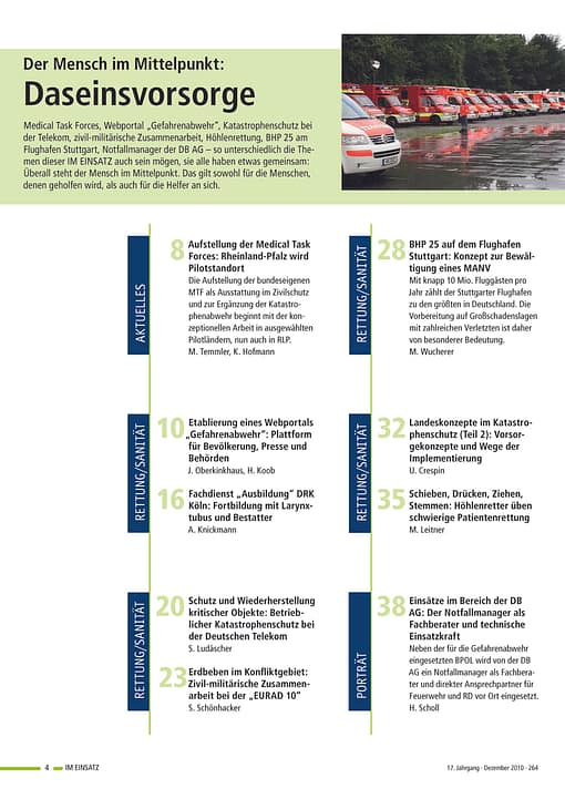 IM EINSATZ 06/2010 - Daseinsvorsorge
