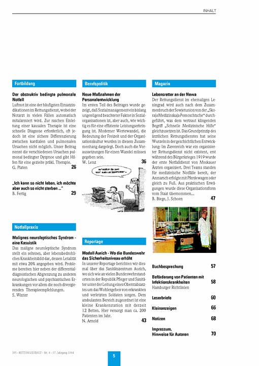 RETTUNGSDIENST 06/1994
