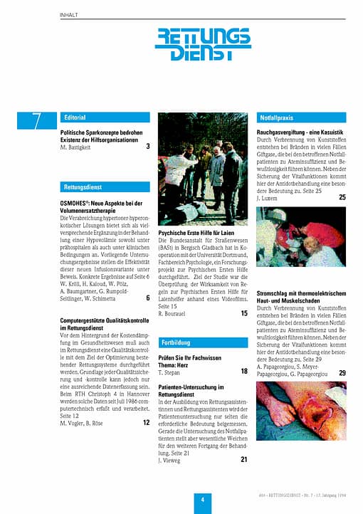 RETTUNGSDIENST 07/1994