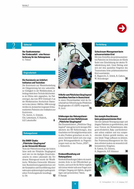 RETTUNGSDIENST 02/1997