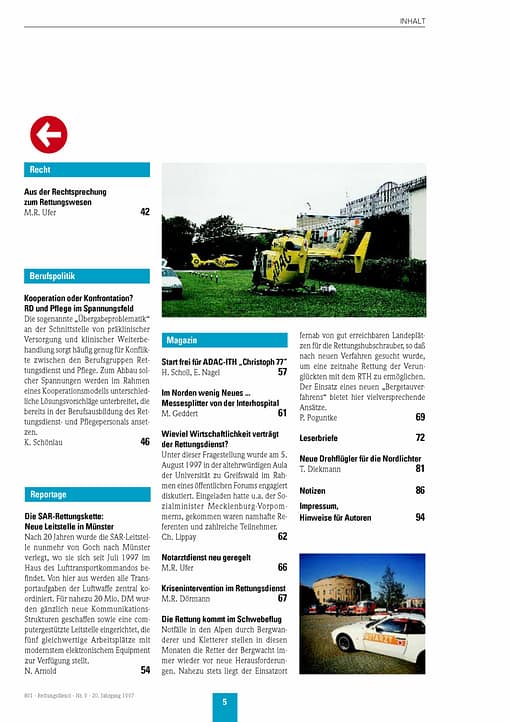 RETTUNGSDIENST 09/1997