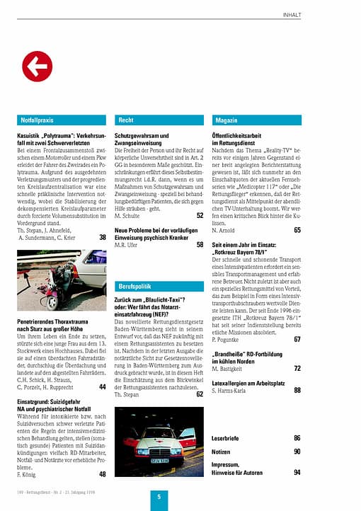 RETTUNGSDIENST 03/1998