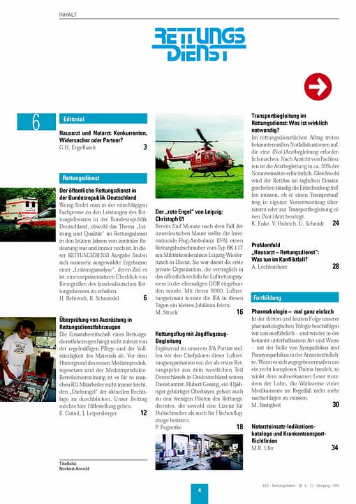 RETTUNGSDIENST 06/1999