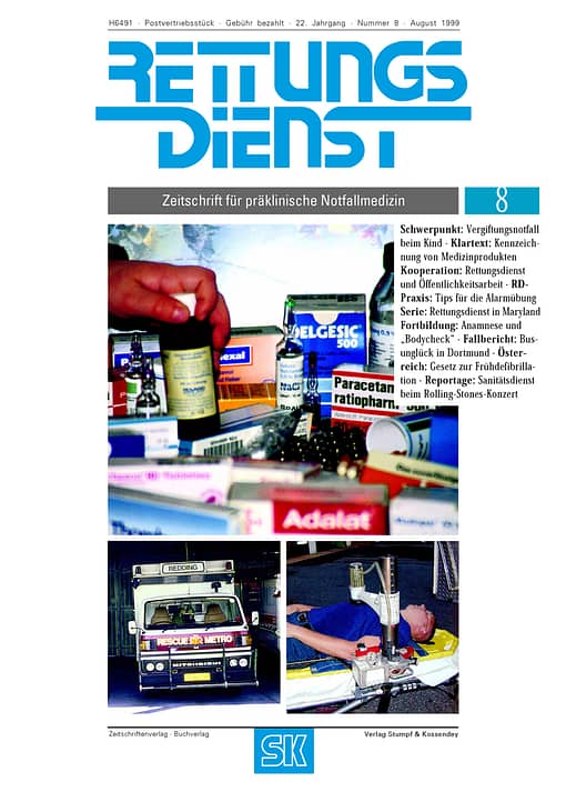 RETTUNGSDIENST 08/1999