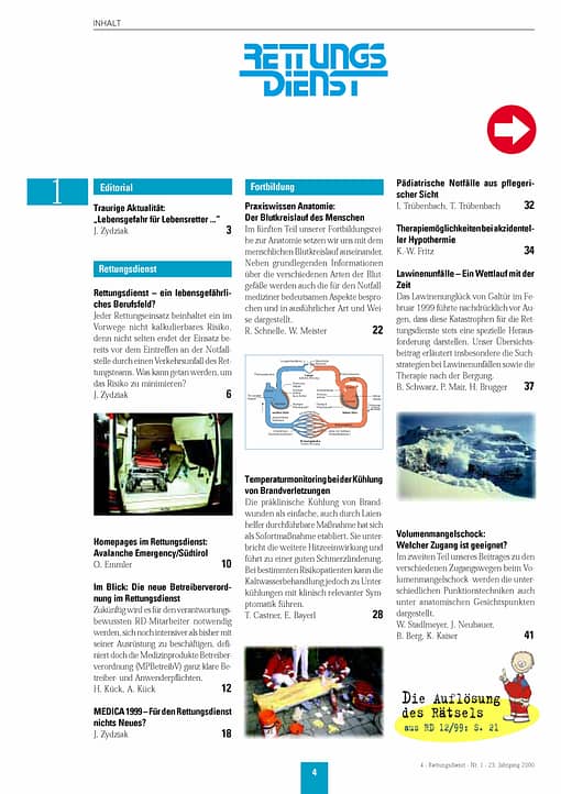 RETTUNGSDIENST 01/2000