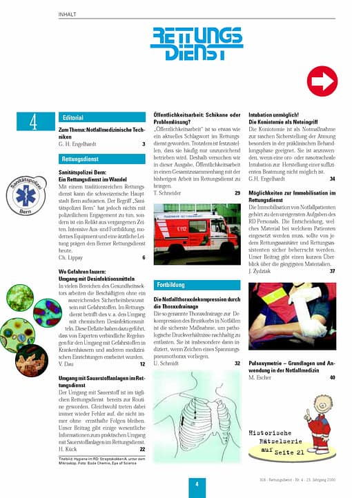 RETTUNGSDIENST 04/2000
