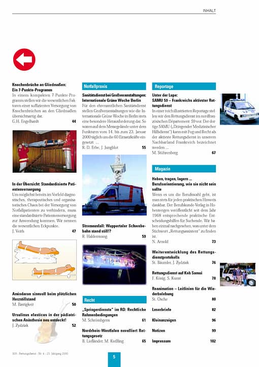 RETTUNGSDIENST 04/2000